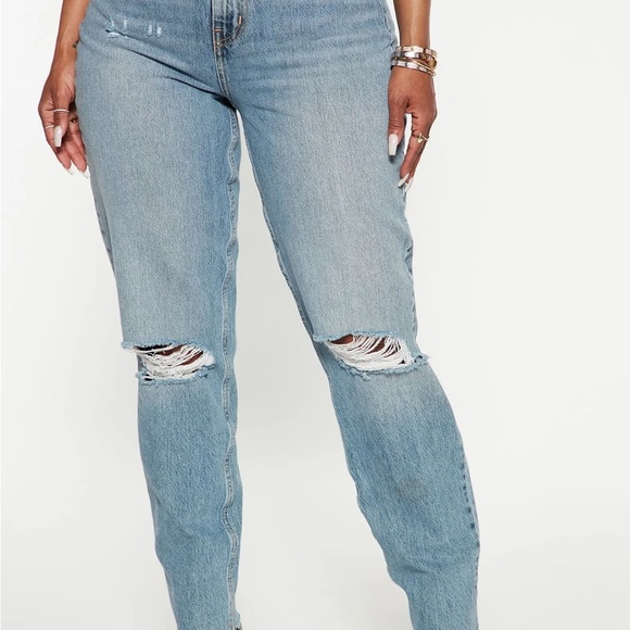 All Split Up High Rise Mom Jeans - Medium Wash - Picture 2 of 6
